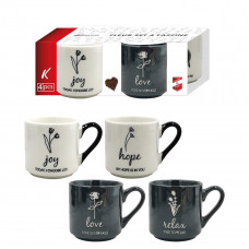 SET 4 TAZZINE CAFFÇ? FLEUR ASS. (6pz)